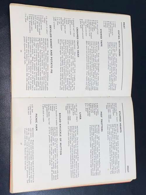 VINTAGE PRESTO PRESSURE COOKER RECIPE AND INSTRUCTION BOOK