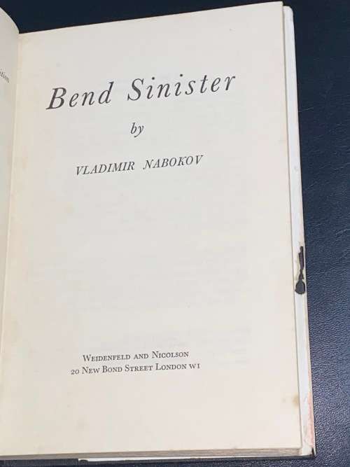 BEND SINISTER BT VLADIMIR NABOKOV 1960