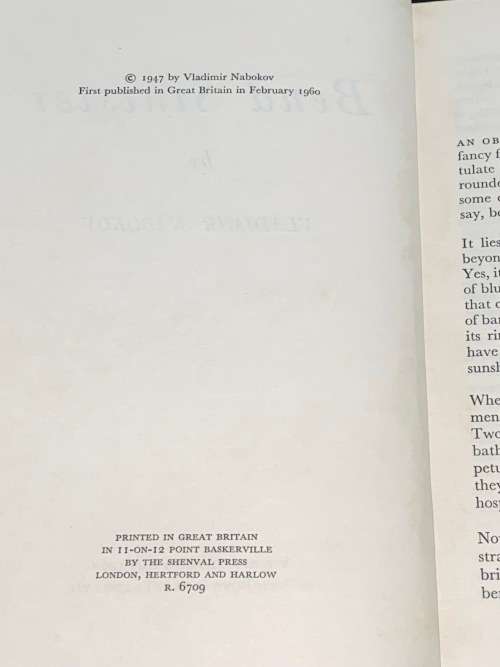 BEND SINISTER BT VLADIMIR NABOKOV 1960