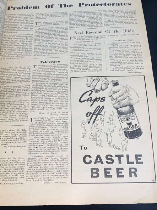 THE FORUM SOUTH AFRICA`S FIRST NATIONAL REVIEW CONSTRUCTIVE INDEPENDENT VOLUME 1 #1 1938