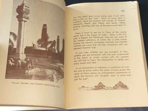 EGYPT TOURIST GUIDE GENERAL INFORMATION ON TRAVELLING 1938
