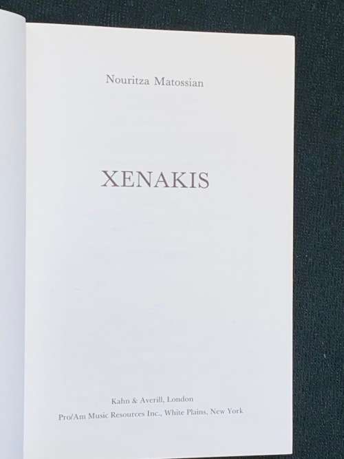 XENAKIS BY NOURITZA MATOSSIAN