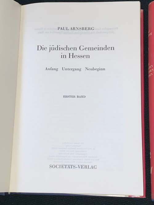 DIE JUDISCHEN GEMEINDEN IN HESSEN 2 VOL