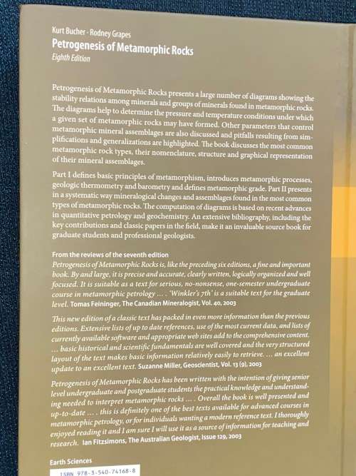 PETROGENISIS OF METAMORPHIC ROCKS BY KURT BUCHER AND RODNEY GRAPES