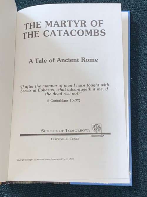 THE MATYR OF THE CATACOMBS A TALE OF ANCIENT ROME