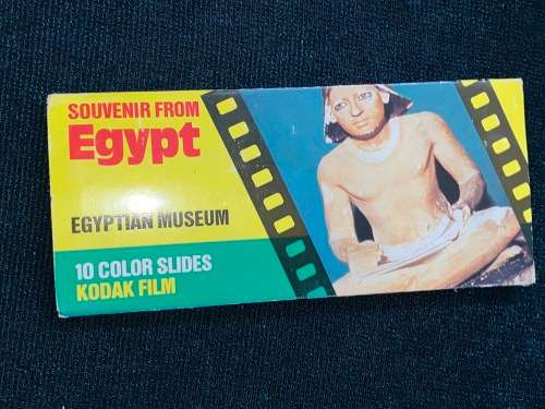 VINTAGE SOUVENIR FROM EGYPT 10 COLOR SLIDES OF EGYPTIAN MUSEUM ON KODAK FILM