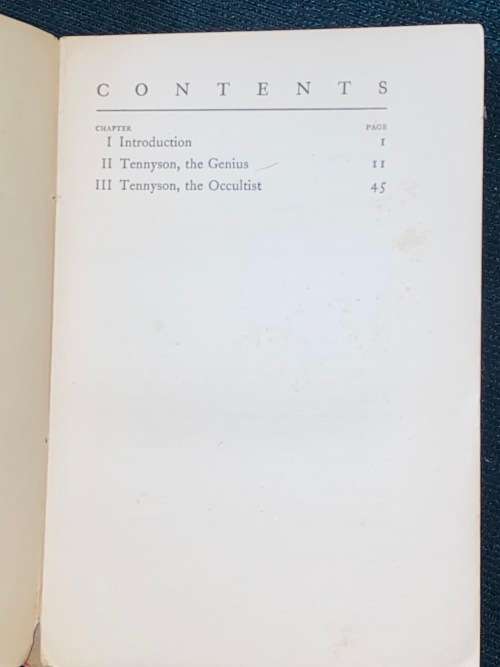 TENNYSON AN OCCULTIST BY A.P. SINNETT