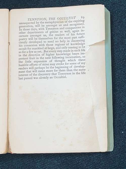 TENNYSON AN OCCULTIST BY A.P. SINNETT