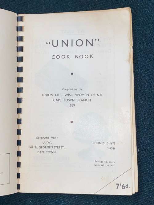 VINTAGE UNION COOK BOOK