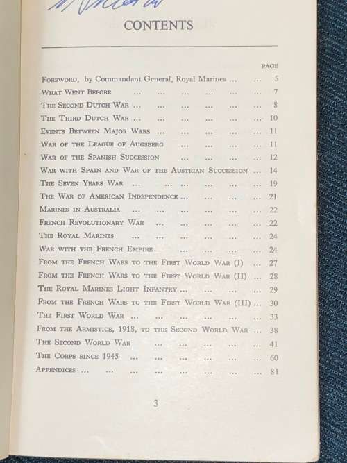 A SHORT HISTORY OF THE ROYAL MARINES BY COLONEL G.W.M. GROVER 1959