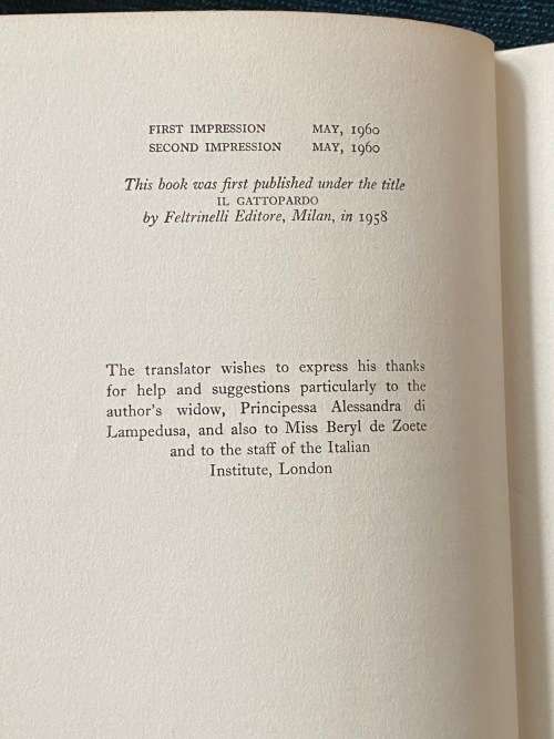 THE LEOPARD BY GIUSEPPE DI LAMPEDUSA