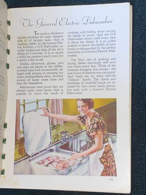 THE NEW ART CREATED BY GENERAL ELECTRIC KITCHEN INSTITUTE VINTAGE RECIPE BOOK 1938