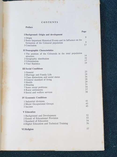 THE COLOUREDS OF SOUTH AFRICA A FACTUAL SURVEY BY S.P. CILLIERS
