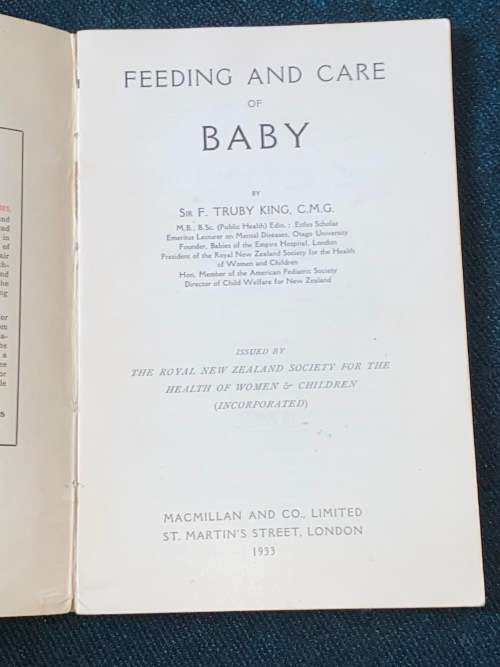 FEEDING AND CARE OF BABY 1933