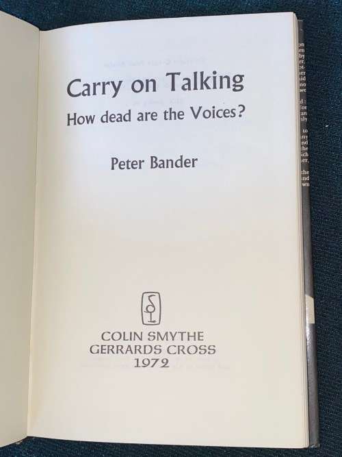 CARRY ON TALKING HOW DEAD ARE THE VOICES BY PETER BANDER