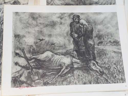 SHALOM - ALEICHEM AND HIS HEROES BY D. LABKOVSKI 15 PRINTS SIGNED