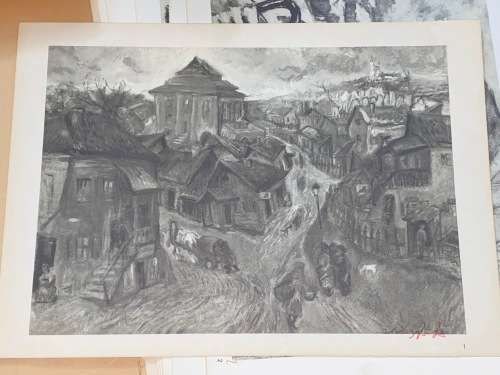 SHALOM - ALEICHEM AND HIS HEROES BY D. LABKOVSKI 15 PRINTS SIGNED