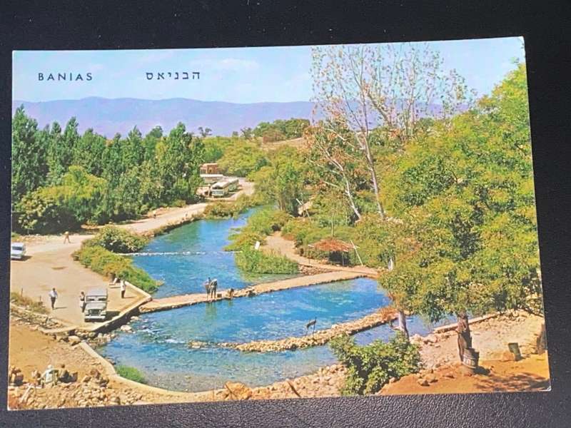 VINTAGE BANIAS RIVER ISRAEL POSTCARD