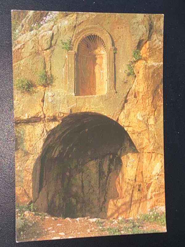 VINTAGE WORSHIP CRYPY GOLAN HEIGHTS ISRAEL POSTCARD