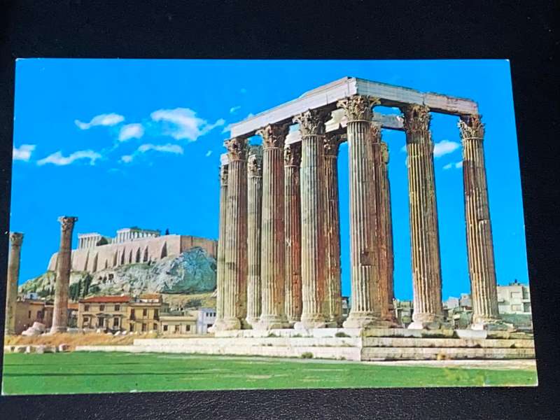 VINTAGE TEMPLE OF OLYMPUS ZEUS GREECE POSTCARD