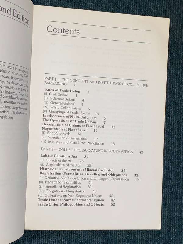 COLLECTIVE BARGAINING IN SOUTH AFRICA BY ROBERT A. JONES