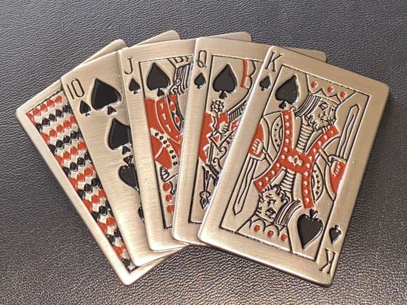 METAL POKER BELT BUCKLE