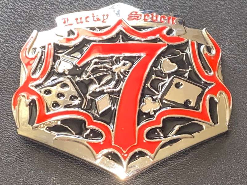 LUCKY 7 METAL BELT BUCKLE