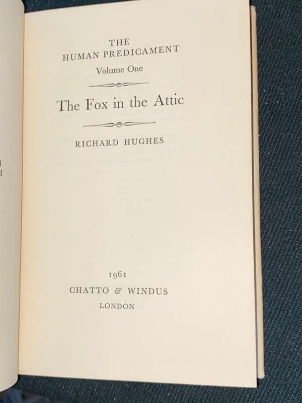 THE FOX IN THE ATTIC BY RICHARD HUGHES