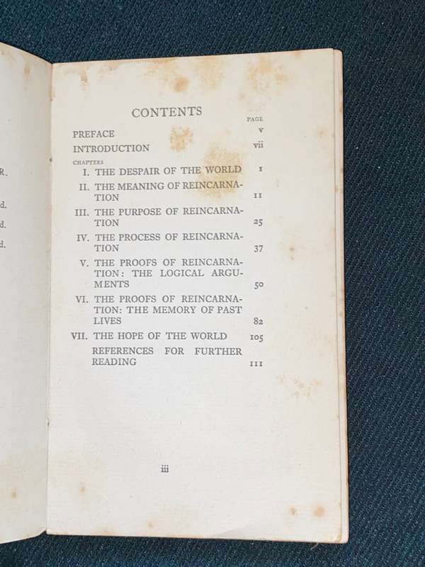 REINCARNATION THE HOPE OF THE WORLD BY IRVING S. COOPER