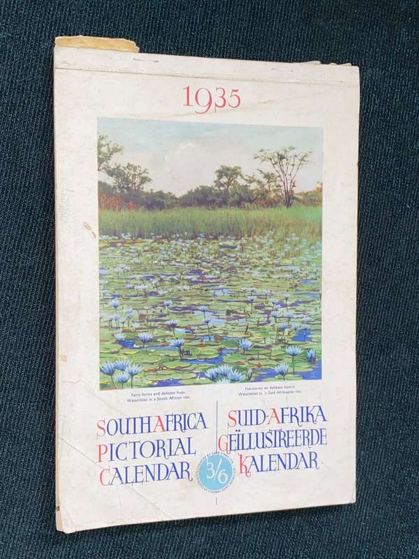 1935 SOUTH AFRICA PICTORIAL CALENDAR POSTCARDS