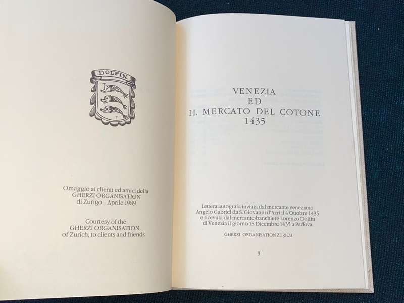 VENEZIA ED IL MERCATO DEL COTONE 1435