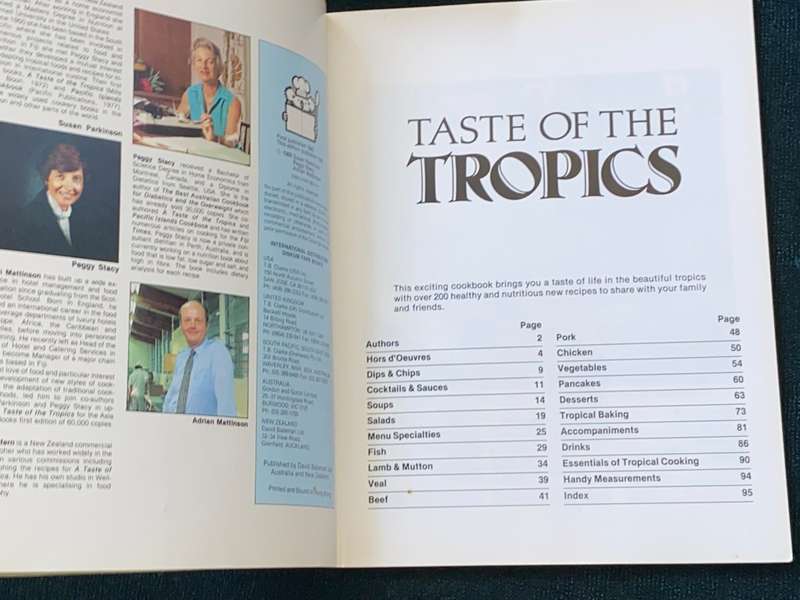 TASTE OF THE TROPICS RECIPE BOOK