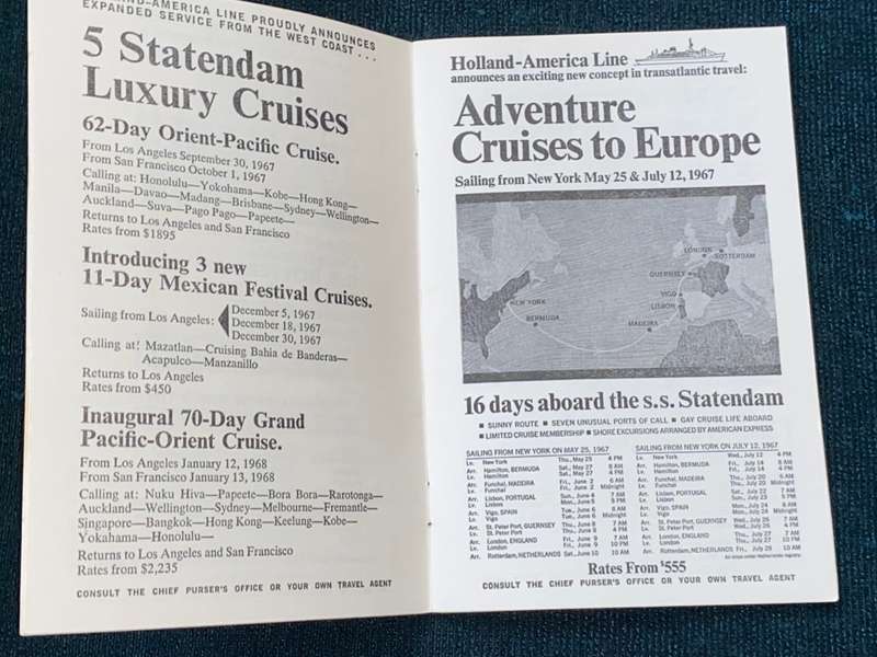 HOLLAND AMERICA LINE PASSENGER LIST 1966