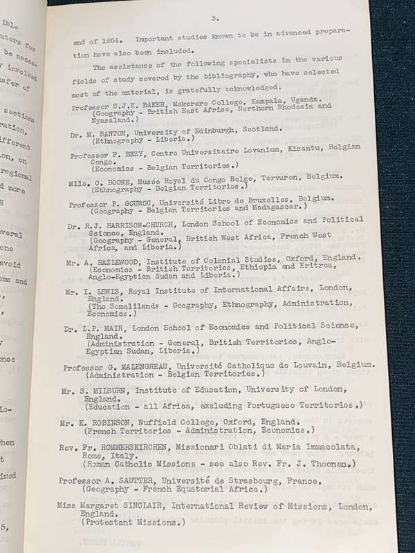 SELECT ANNOTATED BIBLIOGRAPHY OF TROPICAL AFRICA JUNE 1956