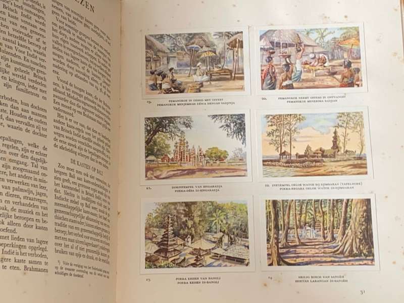 1933 COLLECTABLE DROSTE`S CACAO EN CHOCOLADEFABRIEKEN BALI CARD BOOK