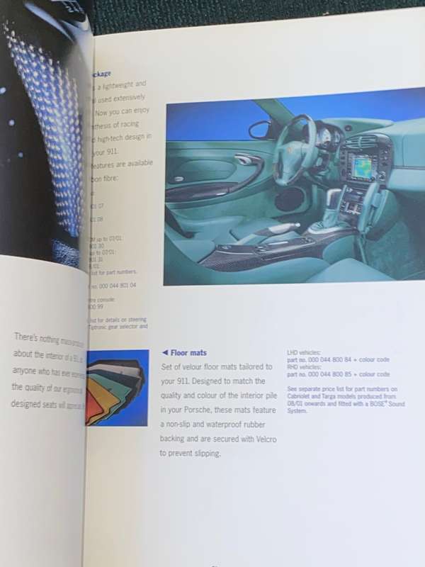 PORSCHE TEQUIPMENT 911 ACCESSORIES FOR 911 (TYPE 996) MODEL RANGE