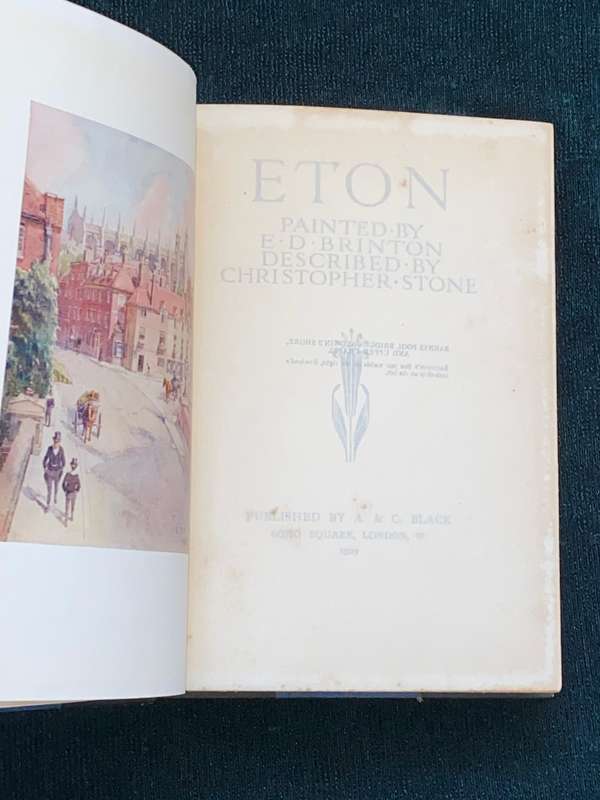 ETON PAINTED BY E.D. BRINTON DESCRIBED BY CHRISTOPHER STONE 1909