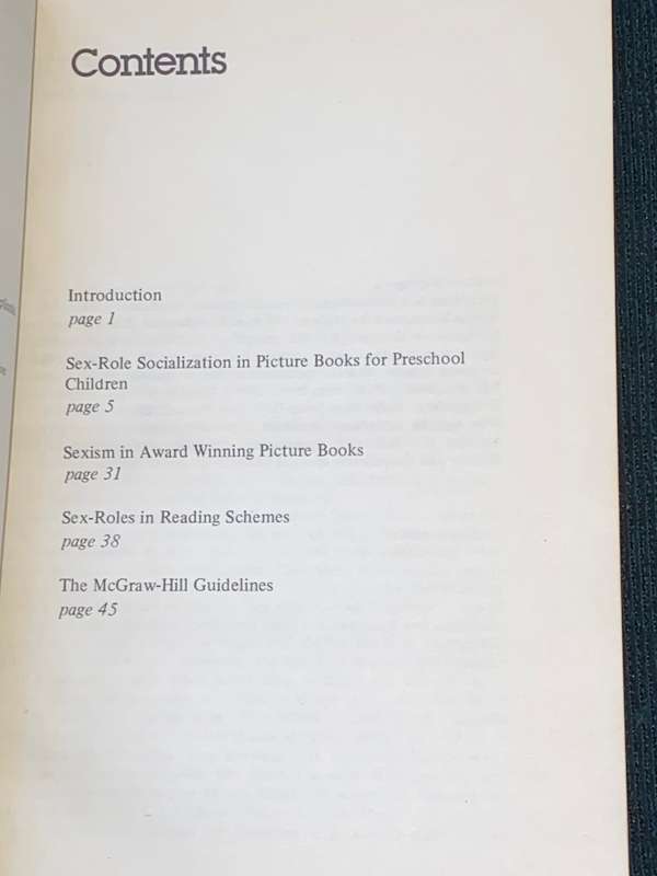 SEXISM IN CHILDREN`S BOOKS FACTS, FIGURES & GUIDELINES