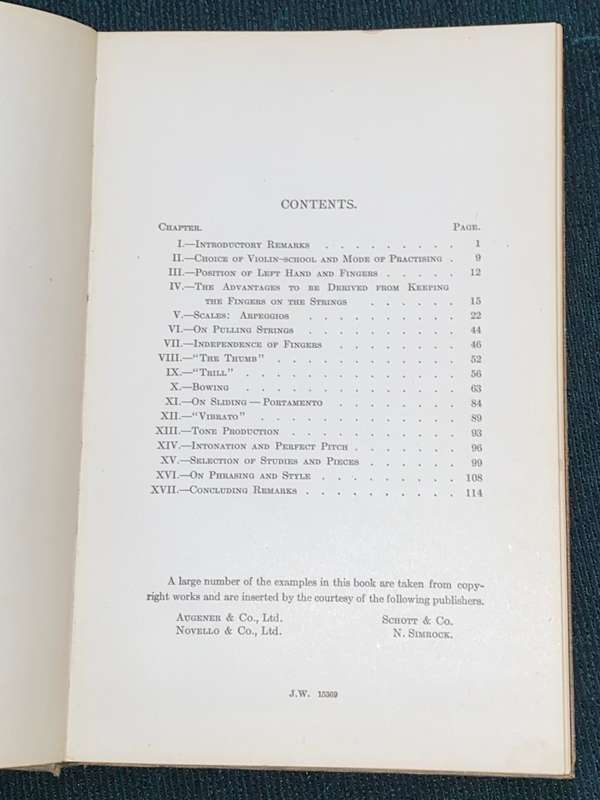 A PRACTICAL GUIDE TO VIOLIN-PLAYING BY HANS WESSELY 1913