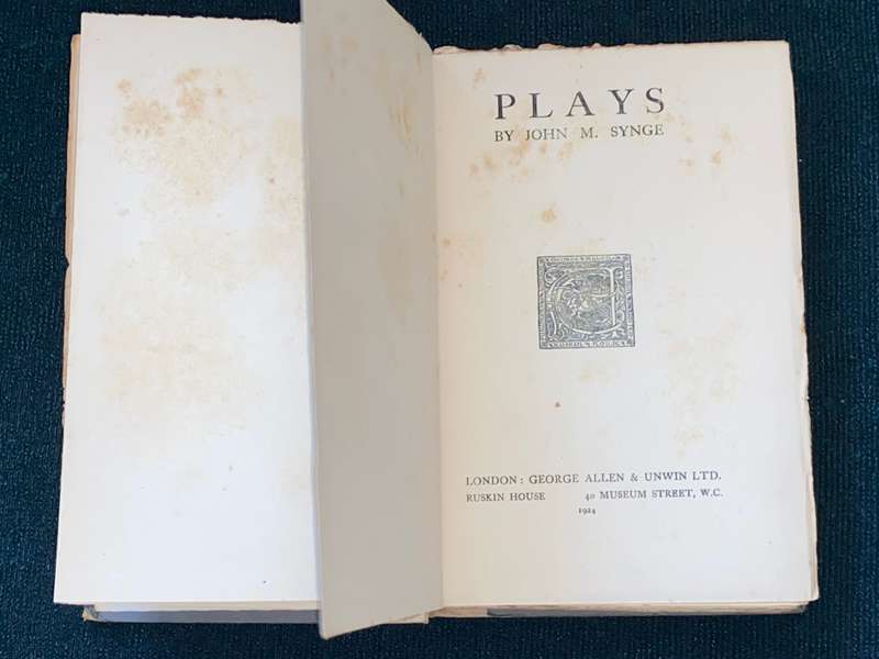 PLAYS BY JOHN M. SYNGE 1924