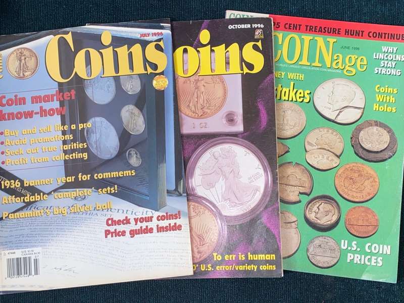 COIN MAGAZINES X 3 FROM 1996