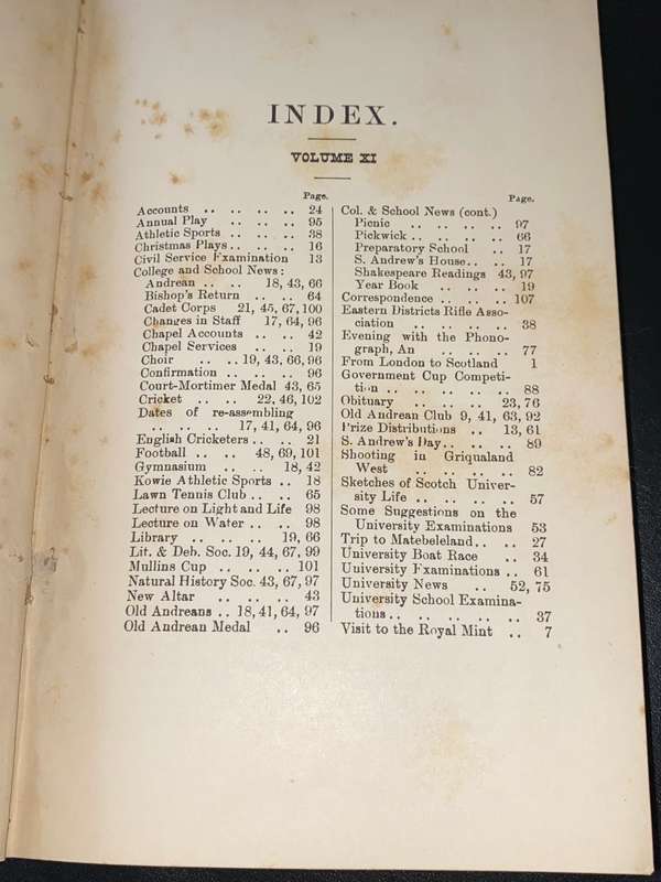 ST ANDREW`S COLLEGE MAGAZINE 1889-1892