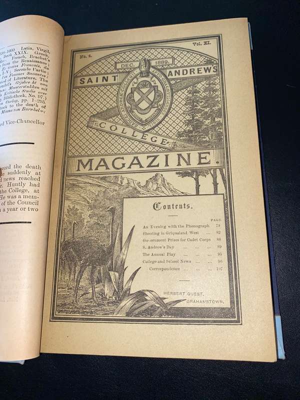 ST ANDREW`S COLLEGE MAGAZINE 1889-1892