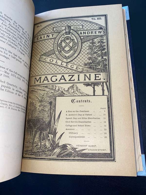 ST ANDREW`S COLLEGE MAGAZINE 1889-1892