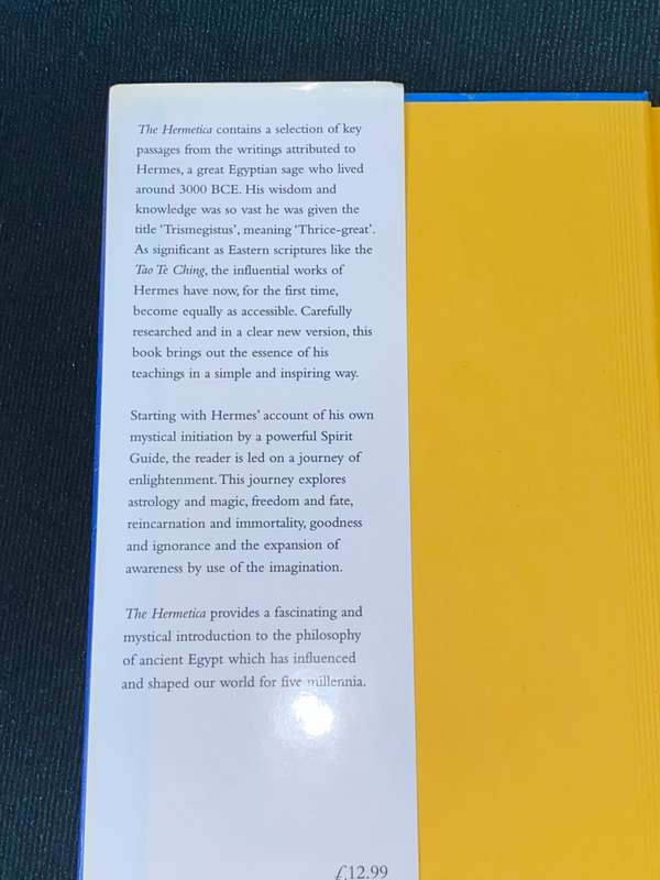 THE HERMETICA THE LOST WISDOM OF THE PHARAOHS BY TIMOTHY FREKE & PETER GANDY