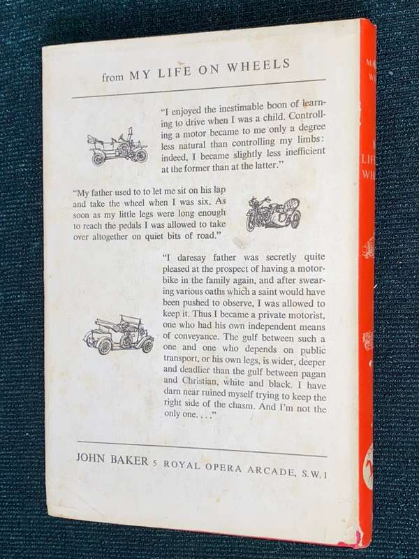 MY LIFE ON WHEELS BY MAURICE WIGGIN