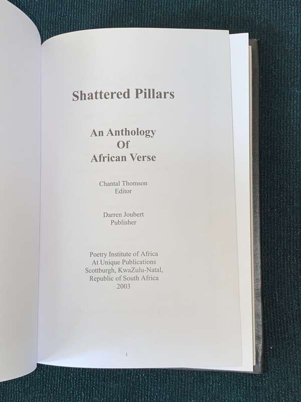 SHATTERED PILLARS AN ANTHOLOGY OF AFRICAN VERSE  2003
