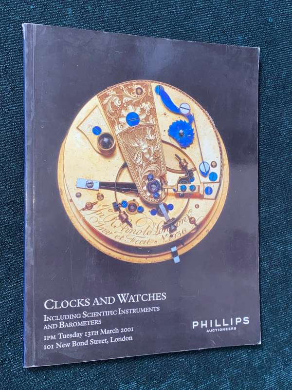PHILLIPS CLOCKS AND WATCHES AUCTION CATALOGUE LONDON MARCH 2001