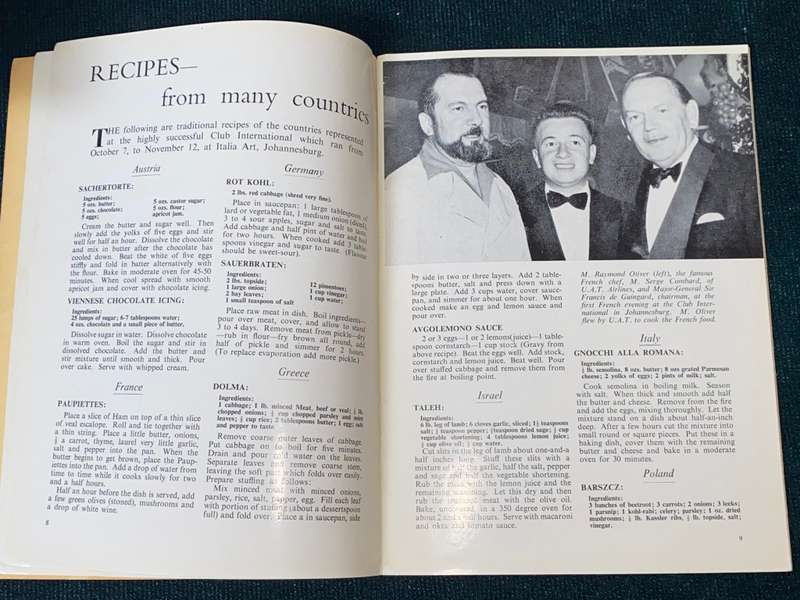 THE SOUTH AFRICAN GOURMET  QUARTERLY JAN-MARCH 1958