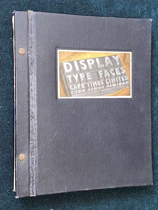 VINTAGE CAPE TIMES SPECIMEN DISPLAY TYPE FACES